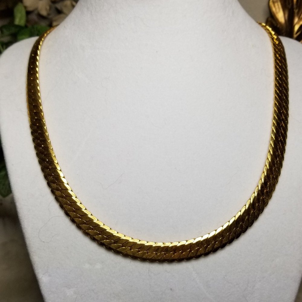 Vintage Signed Napier Snake Chain Necklace